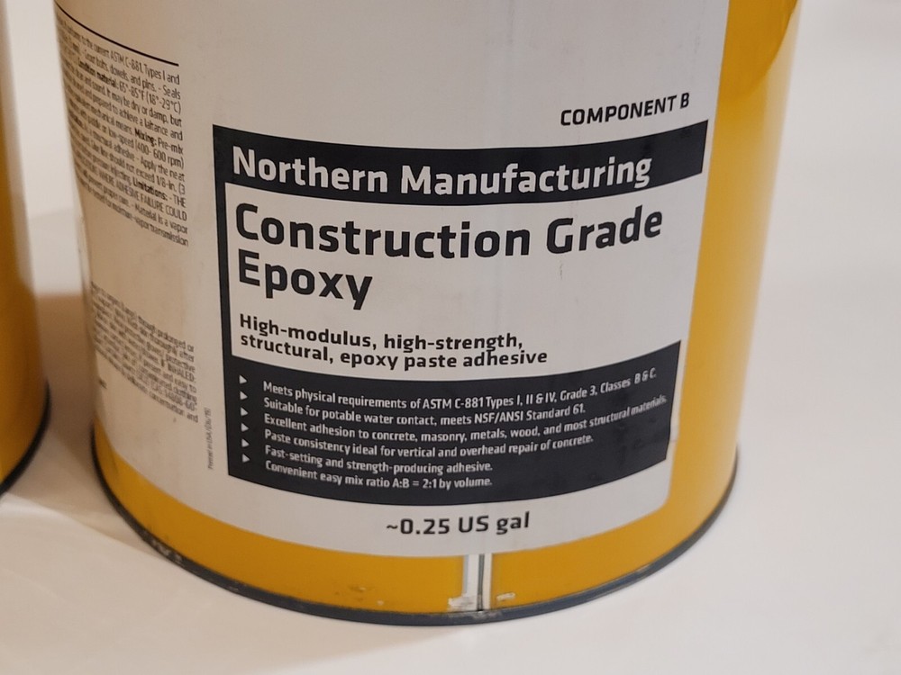 Construction Grade Epoxy Paste Adhesive Northern Manufacturing