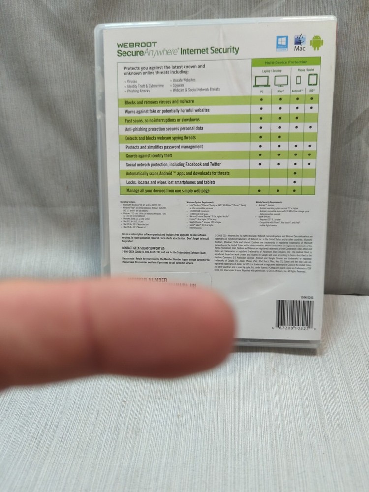 Webroot SecureAnywhere Internet Security - Full Version for Windows & Mac...