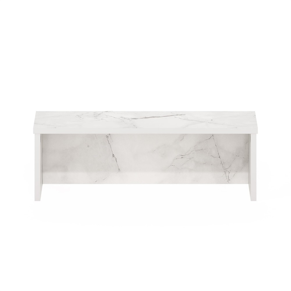 Helena 23-Inch Kitchen Counter Stackable Organizer Shelf Marble White