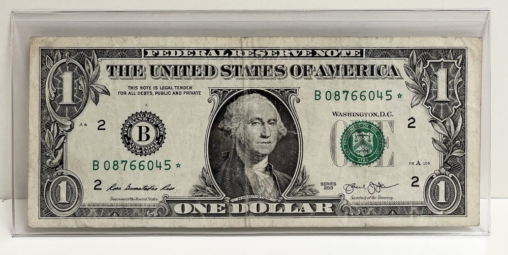 $1 2013 B Duplicate FW Star Note B08766045
