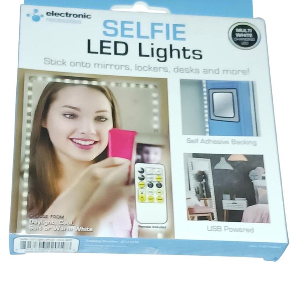 Selfie LED Light Strip USB Powered with Remote Control White 3.3ft electronic