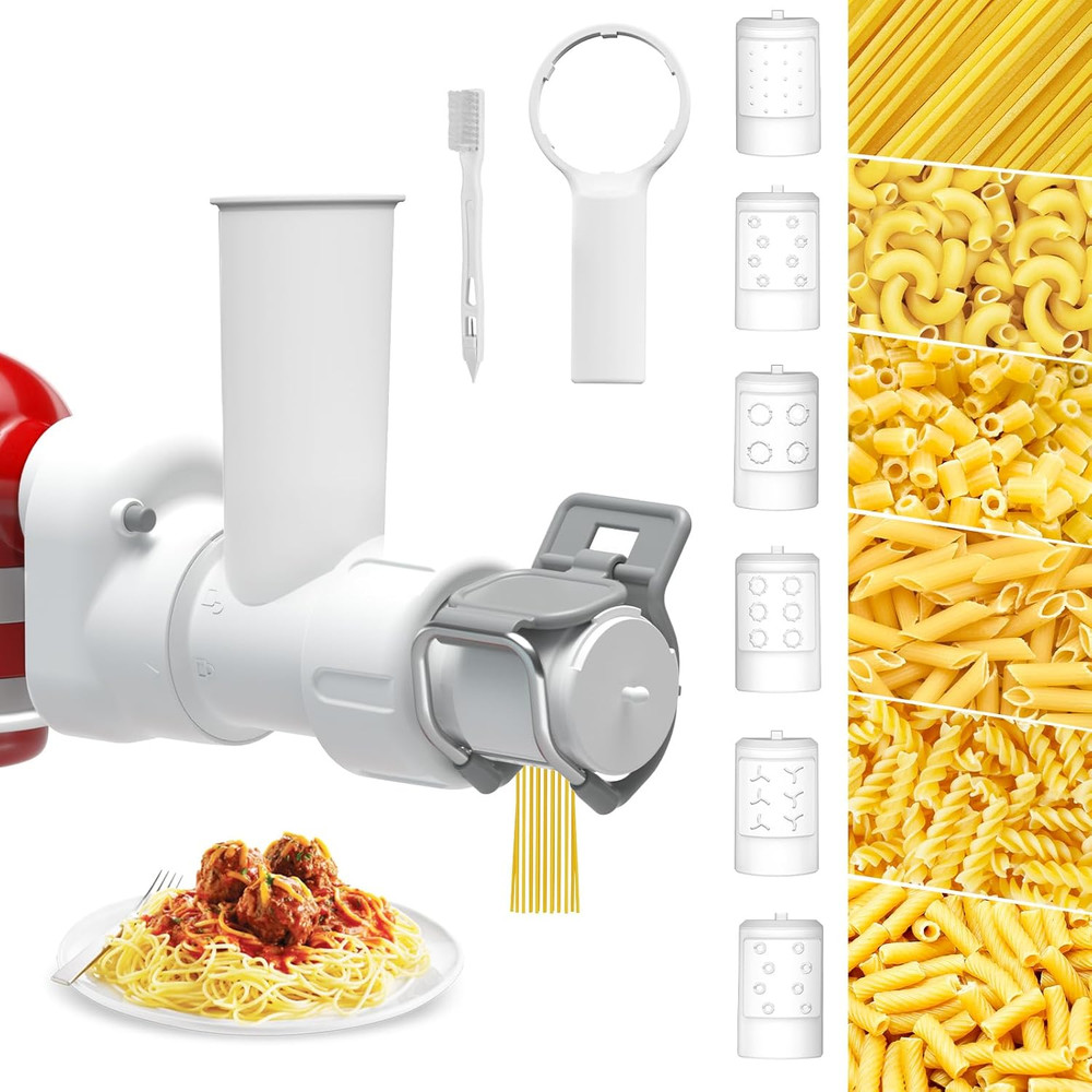 Kitchenaid Pasta Maker Attachment with 6 Plates - Dishwasher Safe!