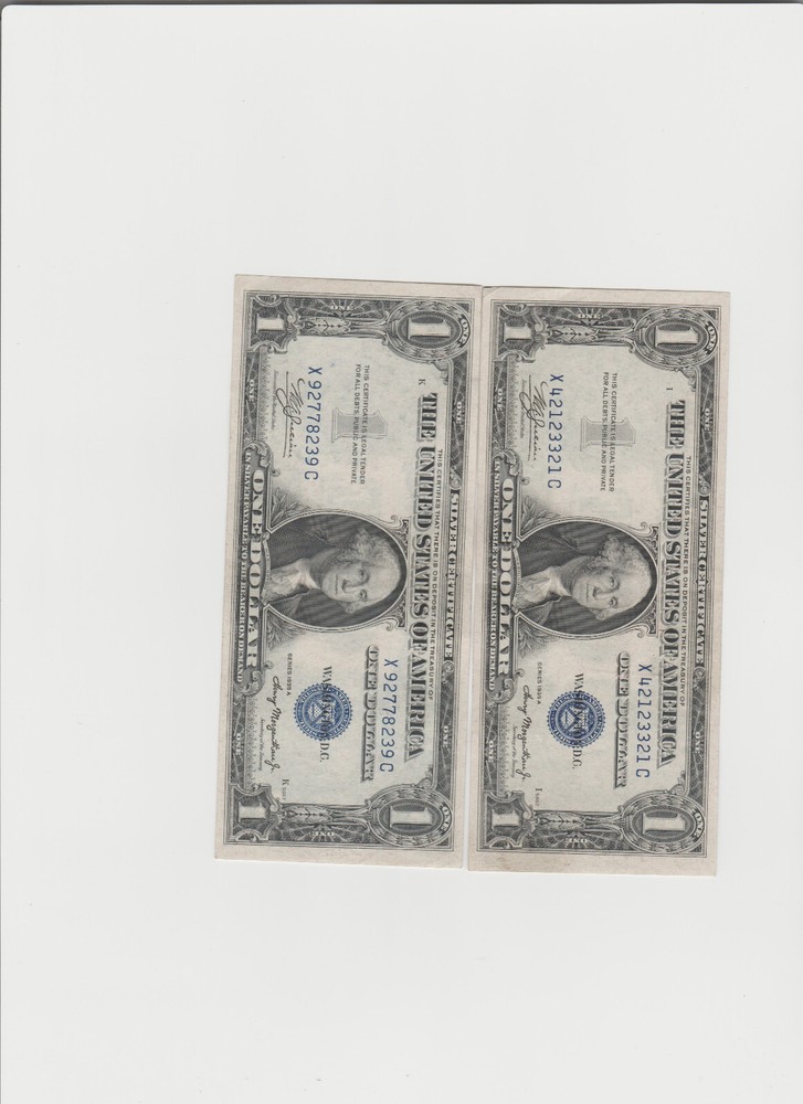 2 1935 Series-A Notes-With no Moto lightly circulated
