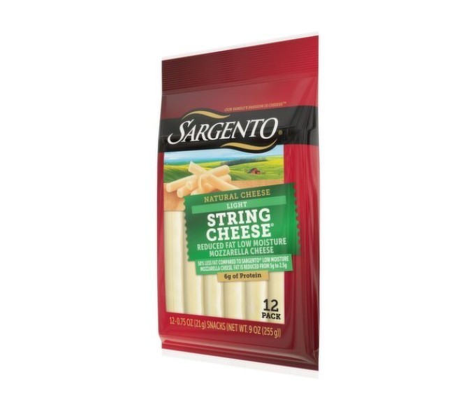 Sargento Natural Light String Cheese Snacks, 0.75 oz, 12 count (2 Pack)