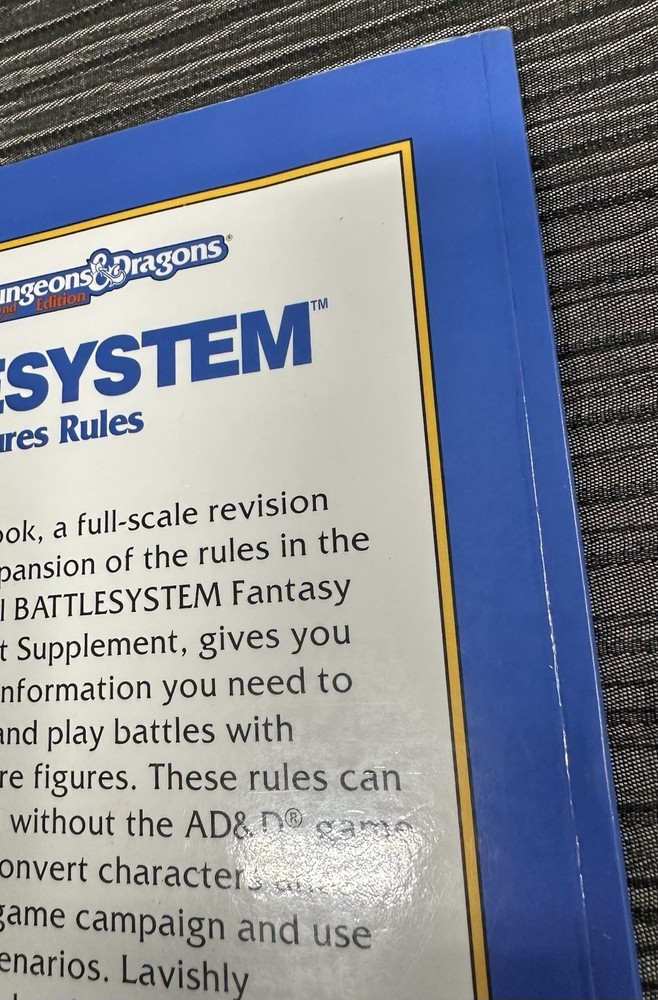 1985 Battlesystem Miniatures Rules Advanced Dungeons & Dragons TSR 2E 9266 Game