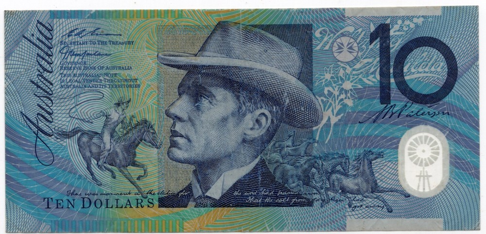 1996 $10 Note Macfarlane/Evans DF96 Last Prefix R318aL Fine Scarce