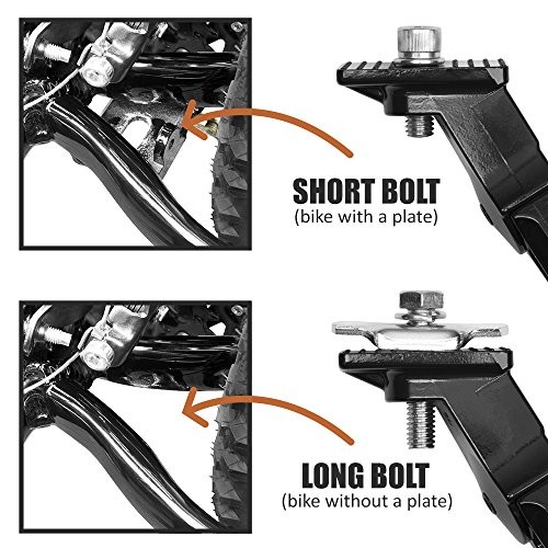 Chromium Adjustable Bicycle Kickstand with Concealed Silver Regular Duty