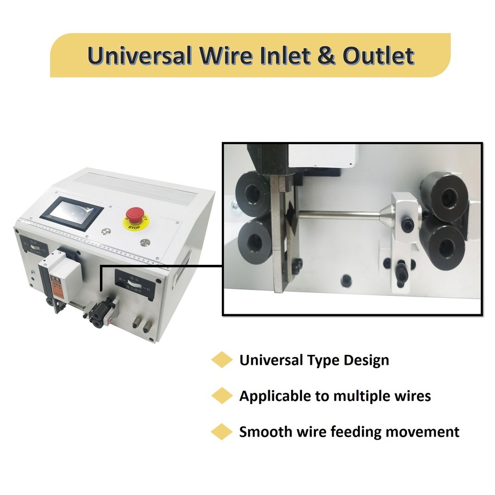Full Automatic 0.1-4.5mm² BVR Wires Stripping Cutting Machine w Program Control