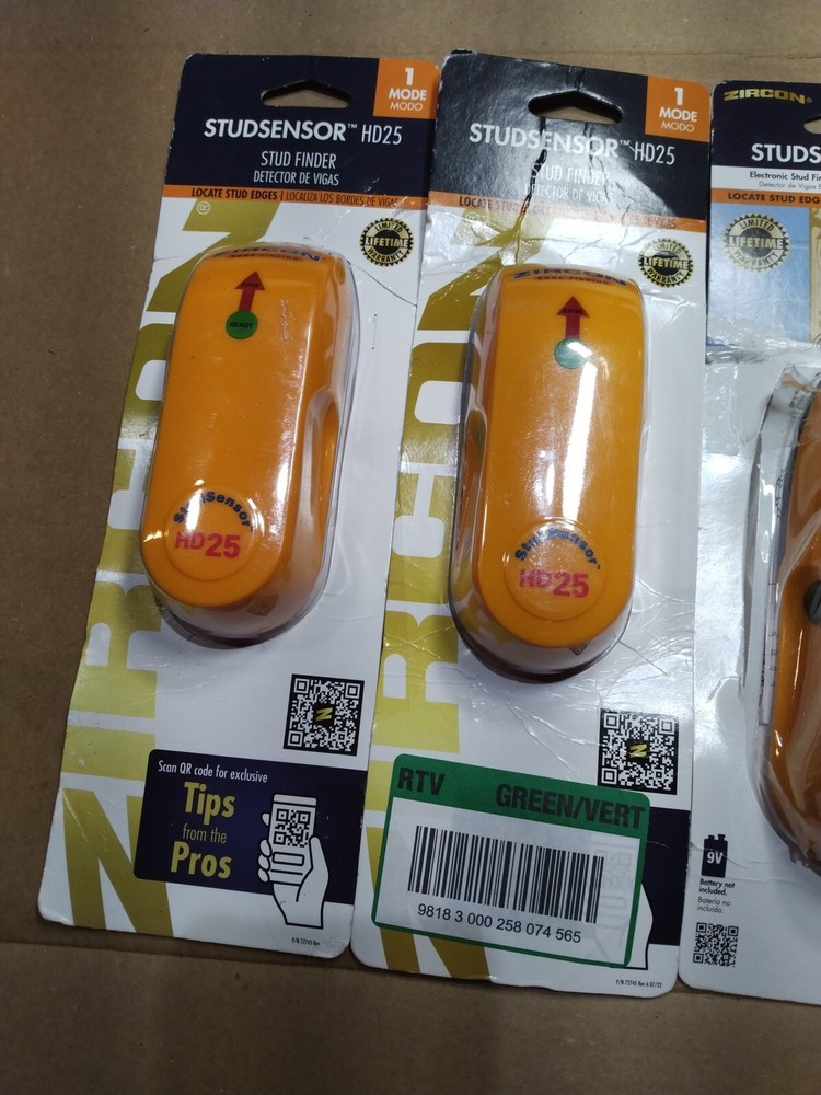 Zircon StudSensor HD35 Stud Finder Stud Edge Location & WireWarning ,plus 2,hd25