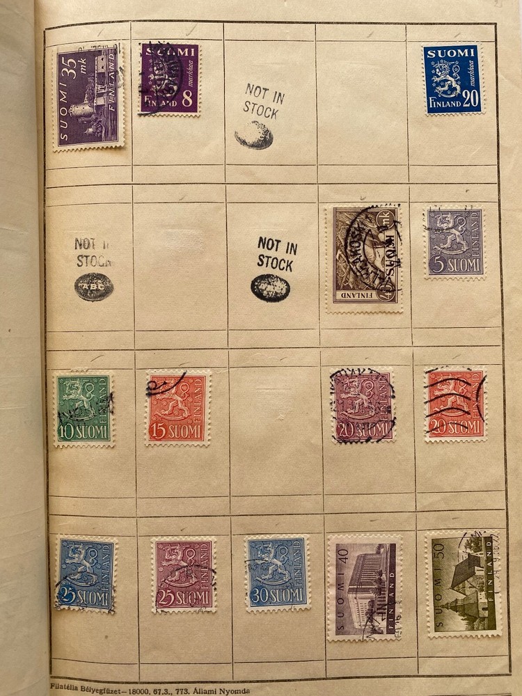 WW Stamps Finland hinged on approval pages