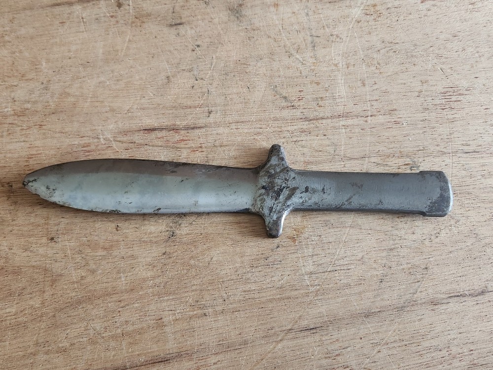Fixed Blade Knife No Handle Not Sharp Broken Tip Unbranded Vintage HELP