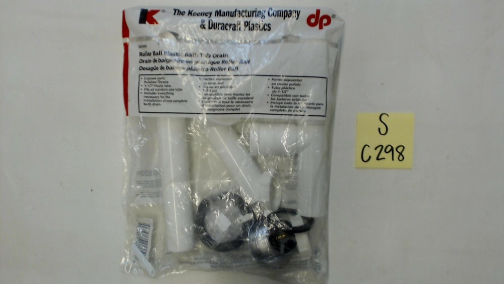 Keeney Manufacturing Roller Ball Plastic Bath Tub Drain 65AWK