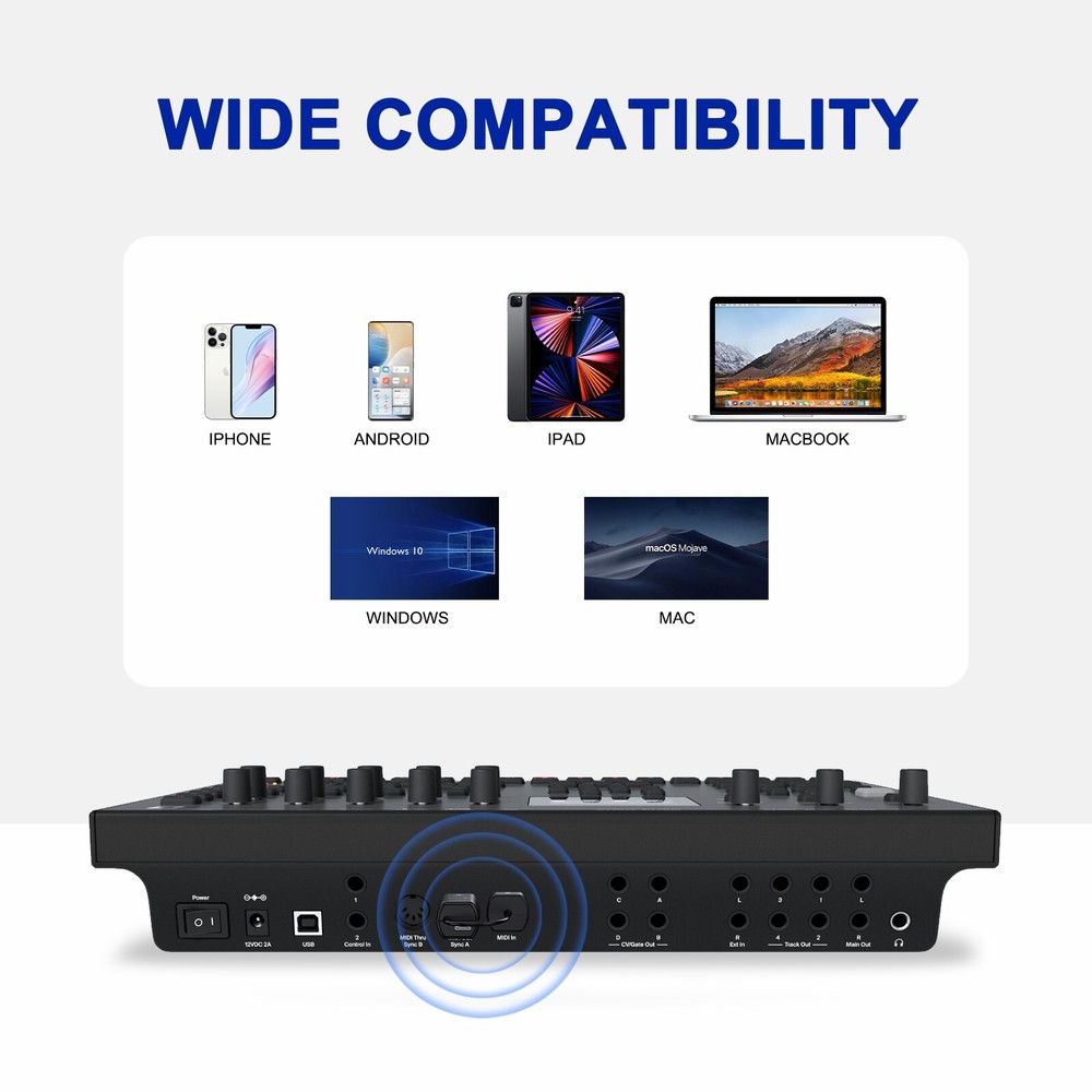 LEKATO Wireless MIDI Adapter bluetooth 5 PIN USB MIDI Interface Low Latency