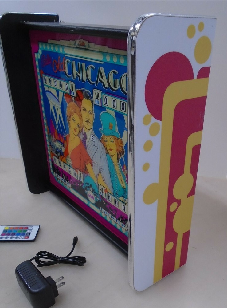 Bally Old Chicago Pinball Head LED Display light box