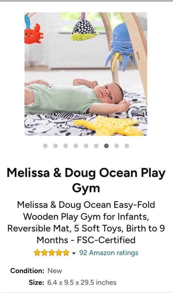 Ocean Oasis Easy Fold Play Gym - Melissa & Doug