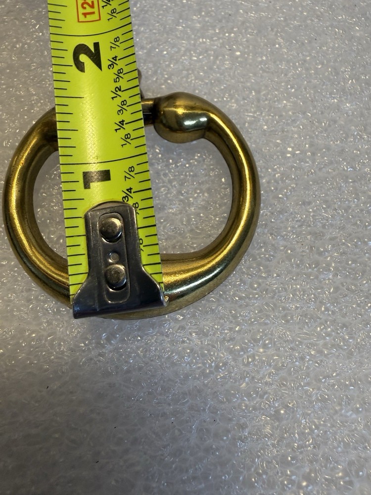 Vintage Keeler Brass Co. Colonial Style Solid Brass Ring Pull Made in USA