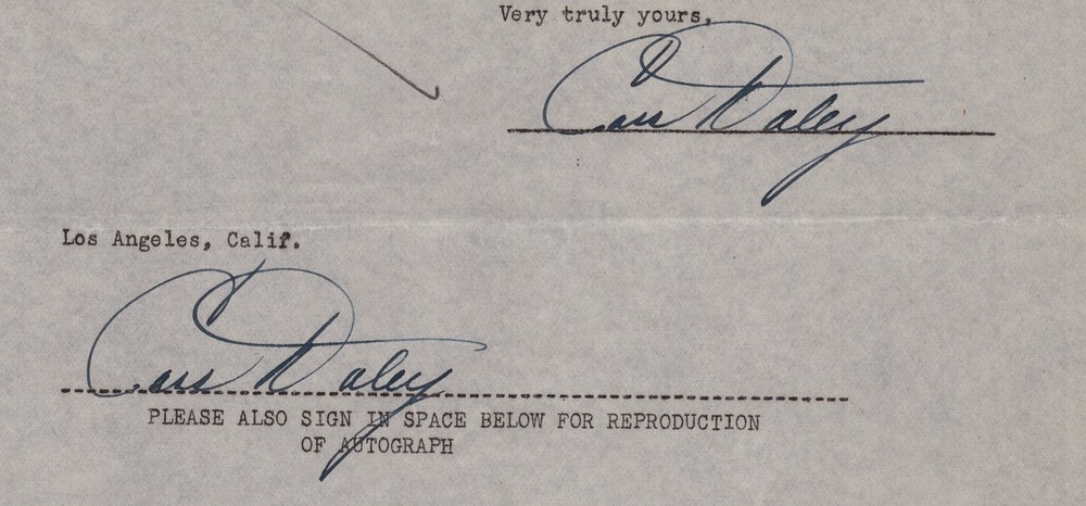 CASS DALEY - DOCUMENT DOUBLE SIGNED 06/12/1946