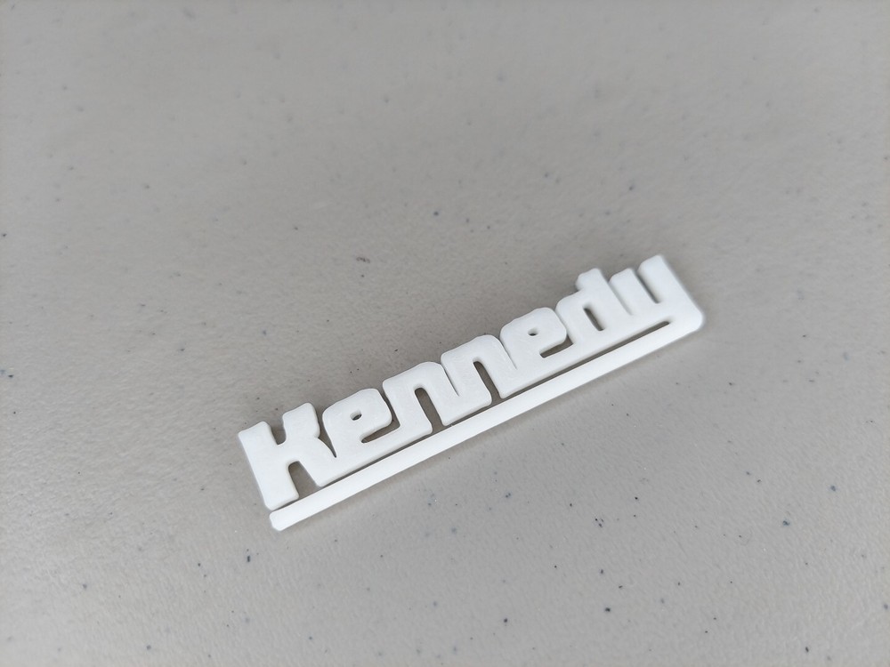 Kennedy Kits Tool Box "Kennedy" Label Placard Emblem Plastic