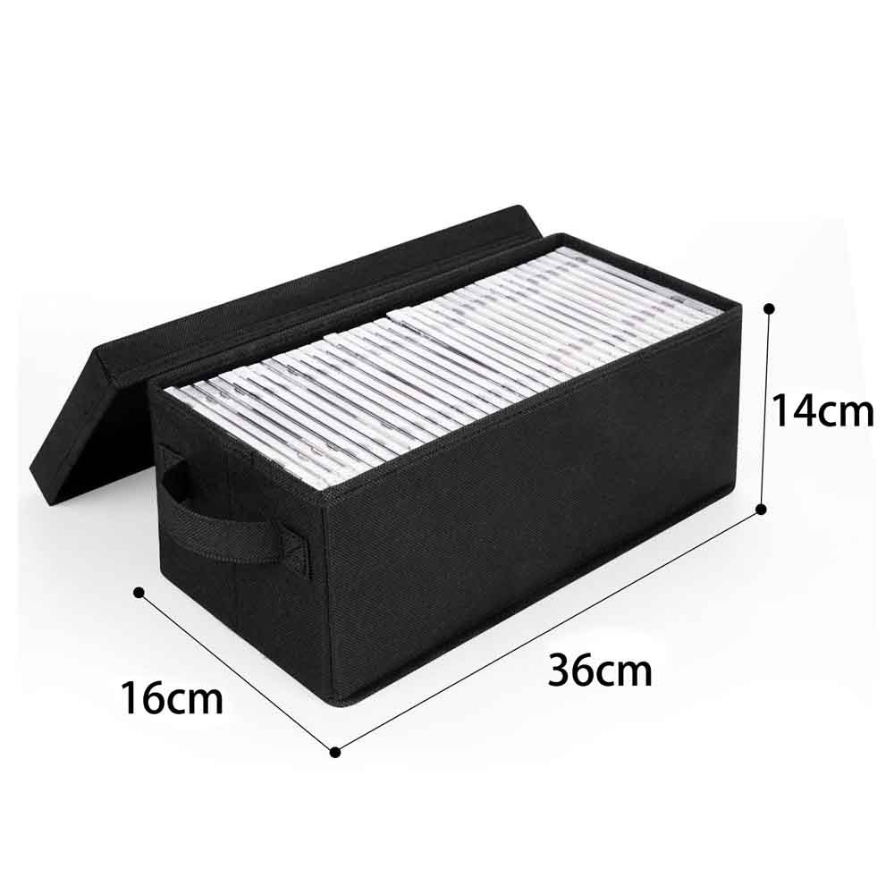 3PCS CD DVD Storage Box with Handle Portable Media Disc Organizer Holder #V