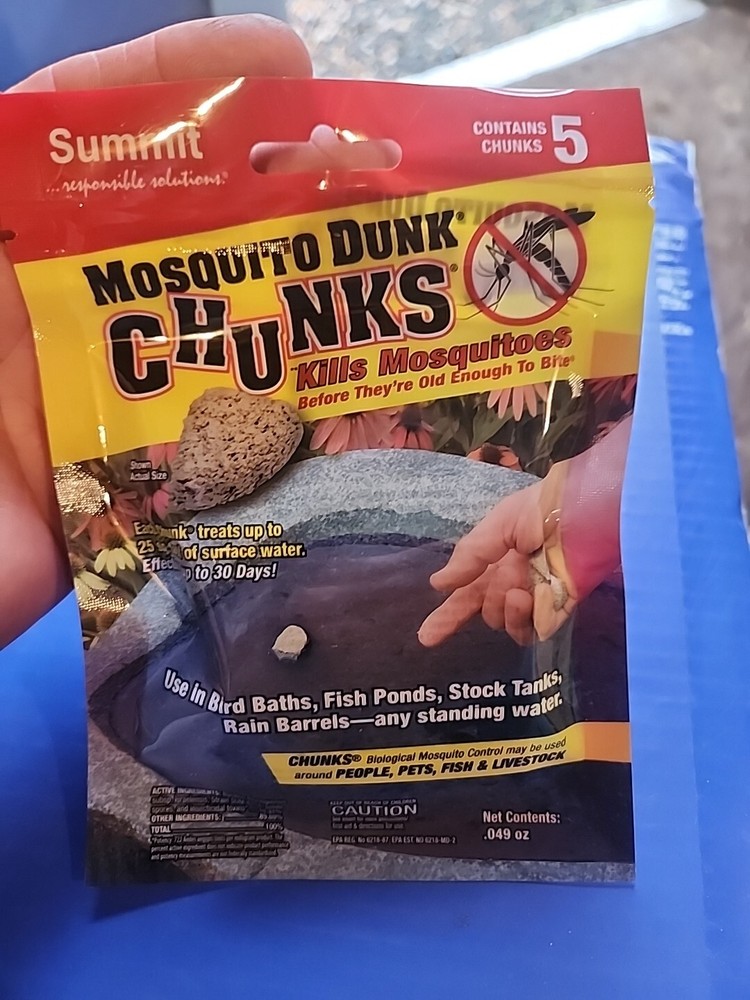 (2) Summit Mosquito Chunks 5 Count each bag Biological Mosquito Control