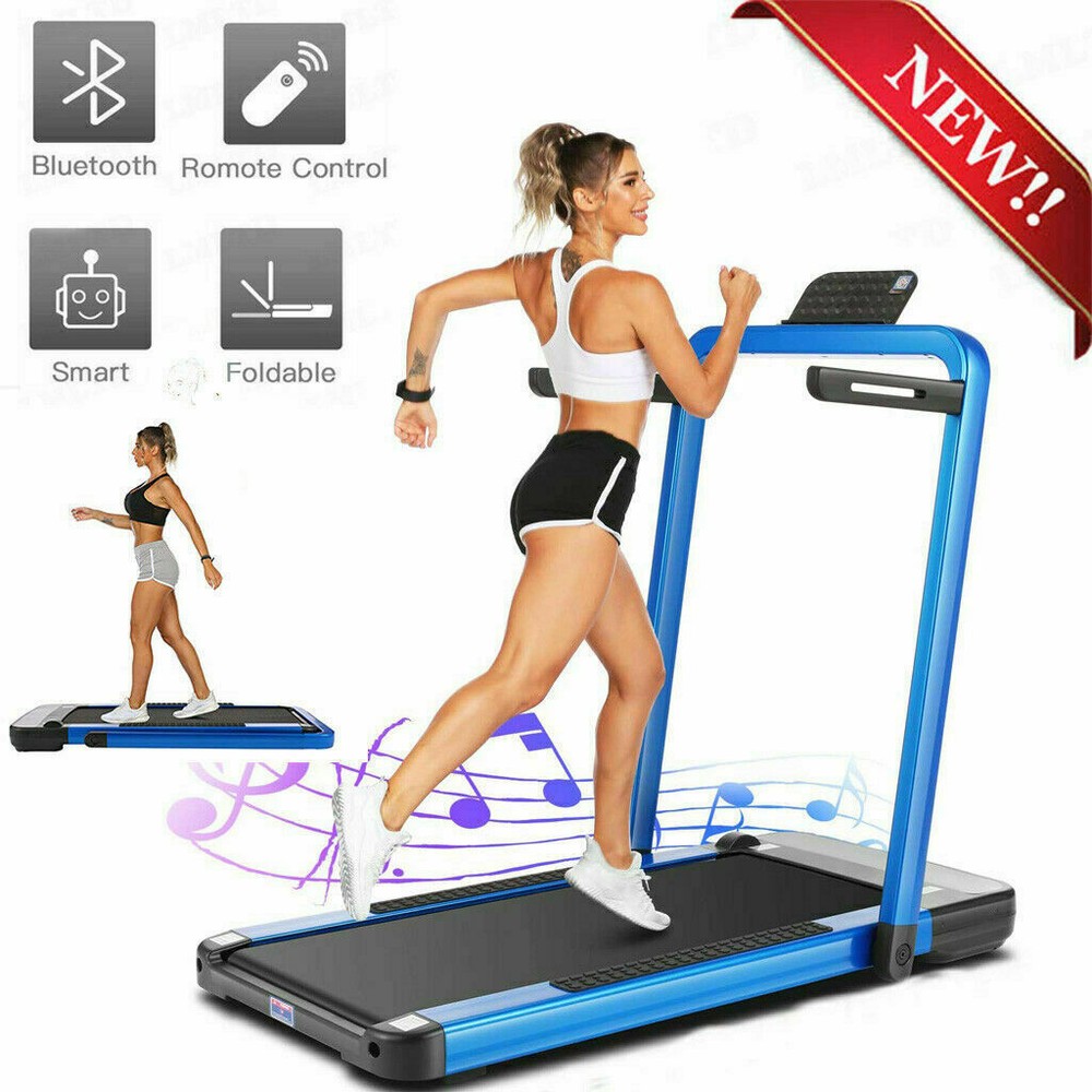 Treadmill Foldable Running Walking Machine App Control 2 in 1 for Home & Office