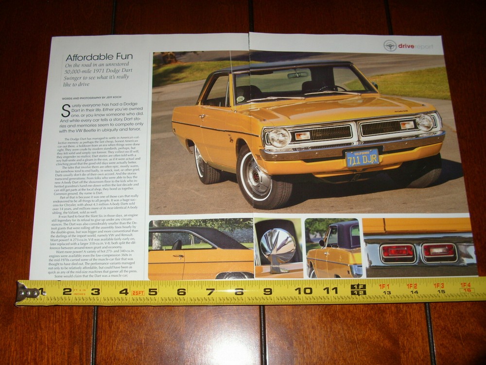 1971 DODGE DART SWINGER ORIGINAL 2010 ARTICLE
