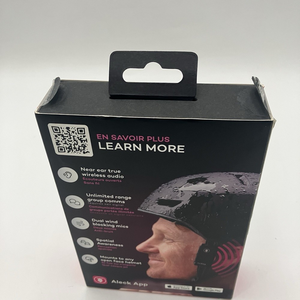 Aleck Punks Helmet Bluetooth Speakers Audio Comms System Open Box Tested