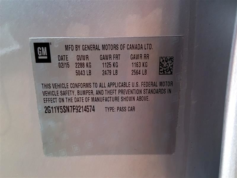 IMPALANEW 2015 Fuse Box Cabin 1038024381