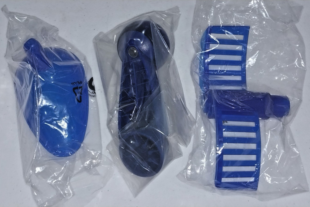 TUPPERWARE Quick Chef Pro System/Manual Turn Handle Food Processor Sapphire Blue