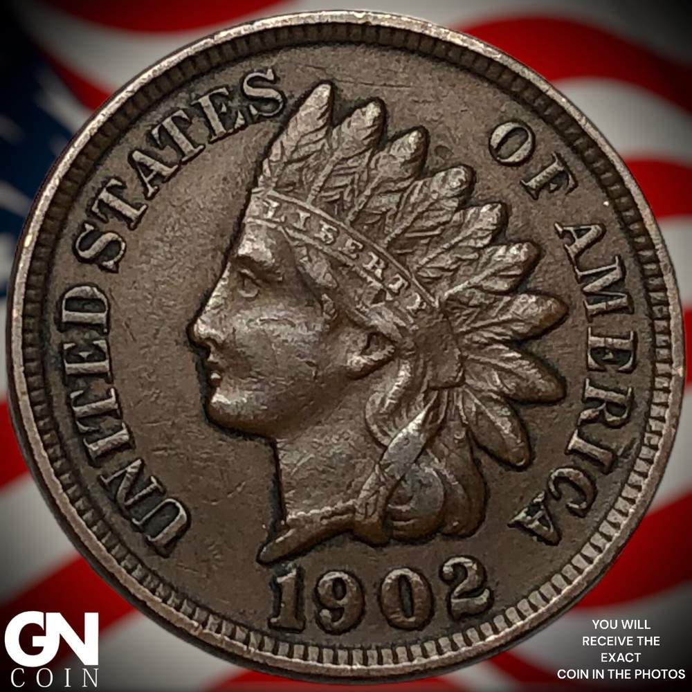 1902 Indian Head Cent Penny X1294