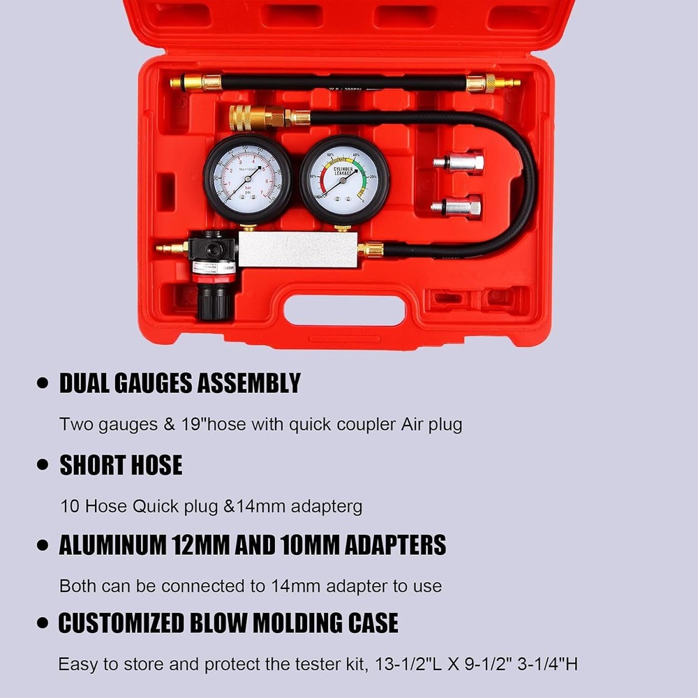 Cylinder Leak Down Tester Engine Compression Diagnosis Tester for GasolineEngine