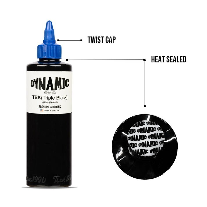 Dynamic Triple Black Tattoo Ink 8 oz