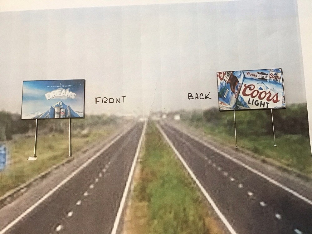 N SCALE  COORS LIGHT BILLBOARD  (1 Ea )