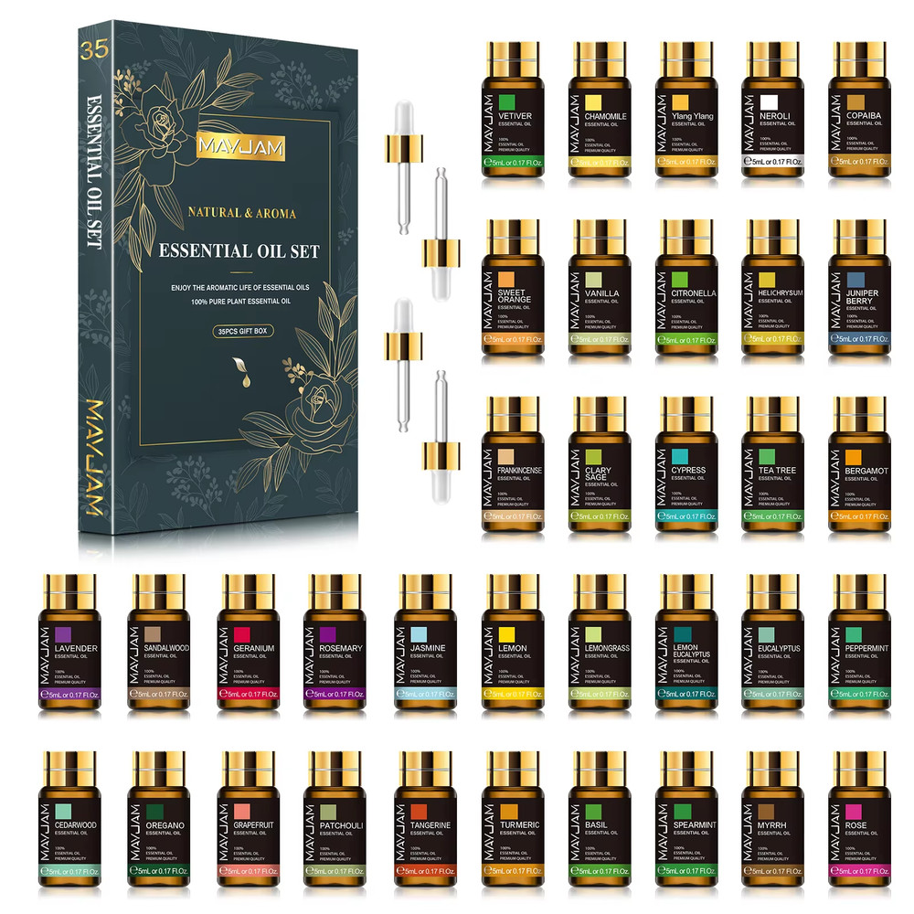 35Pcs/Set Essential Oils for Diffuser DIY Making Scent Candle Massage Burner Air