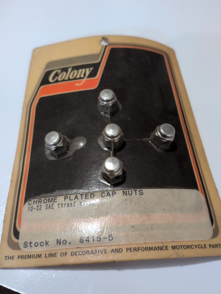 Chrome Flat Acorn Cap Nut 10-32 5 Pack