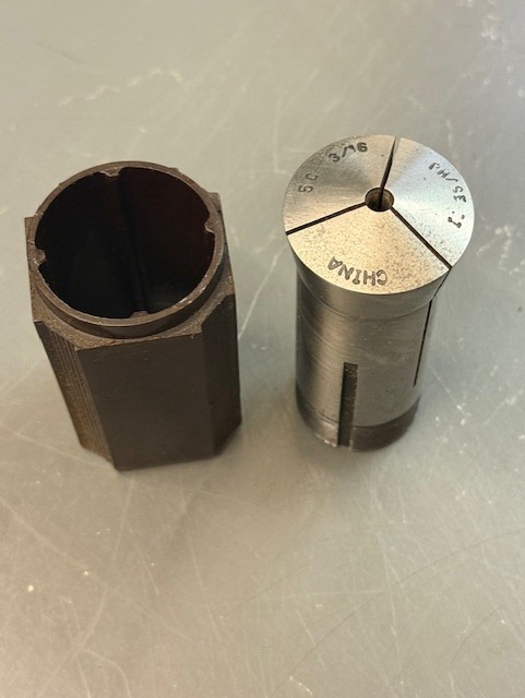 Phase II 3/16" Round Smooth 5C Collet w/Internal Threads