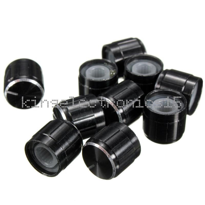 10pc Volume Control Rotary Knobs For 6mm Dia Potentiometer Durable