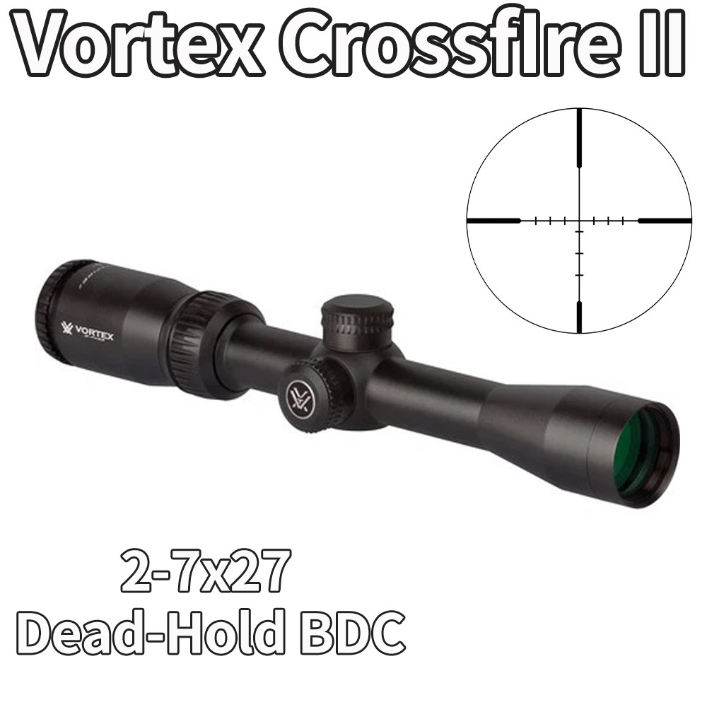 Vortex Crossfire II 2-7x32 Rifle Scope Dead-Hold BDC MOA Reticle CF2-31003