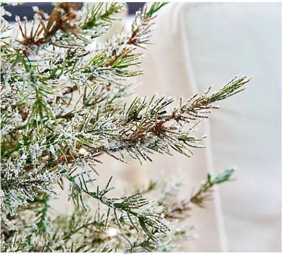 Home Reflections 37" Illuminated Flocked Potted Tree