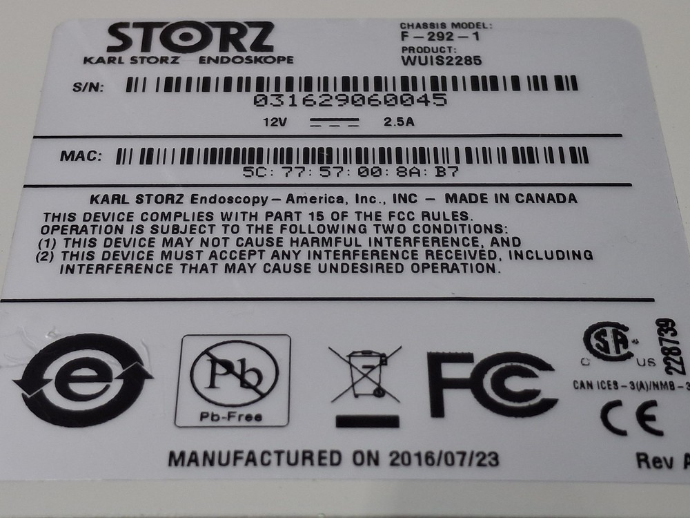 STORZ WUIS2285 Chassis