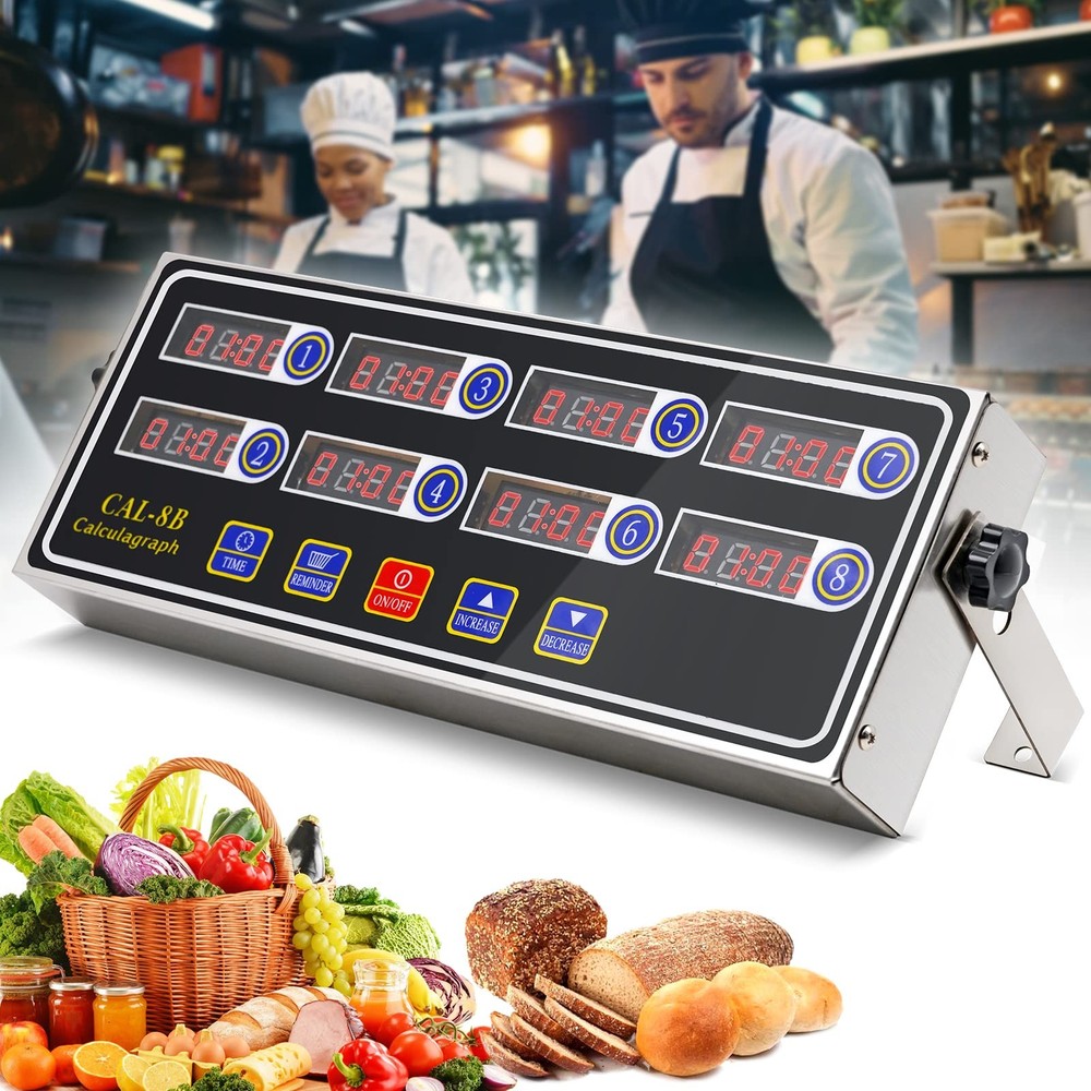 Commercial Kitchen Timers for Cooking Manual Big Large Timer Digital Timer 8-...
