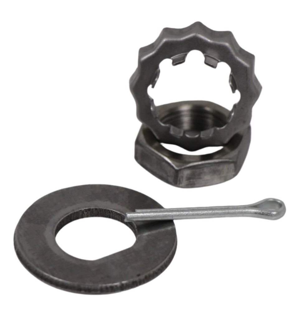 Trailer Axle Spindle Nut Kit 3500# UFP Dexter 13/16" with "bottle cap", washer