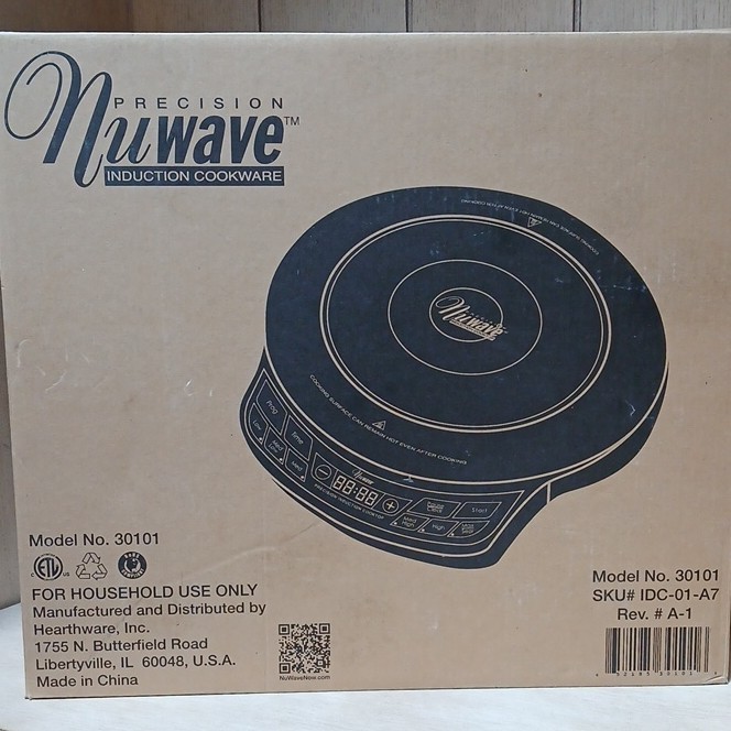 NuWave Precision Induction Hob Cookware Burner Model 30101 MPN 30101