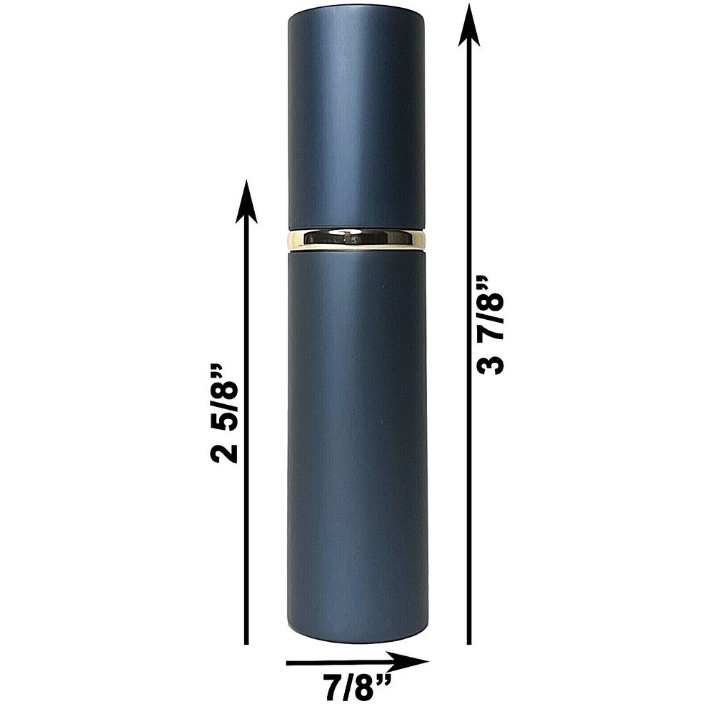 10ml Empty Perfume Bottles Glass Blue Gold Atomizer Deluxe Spray Refillable