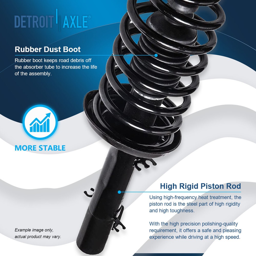 Both Front Struts w/ Coil Spring Assembly for Volkswagen Beetle Golf Jetta City