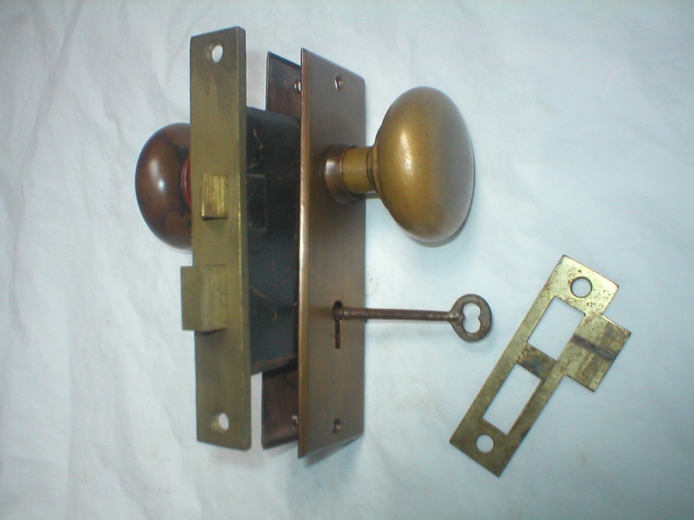 Antique Craftsman Era Solid Brass Door Hardware