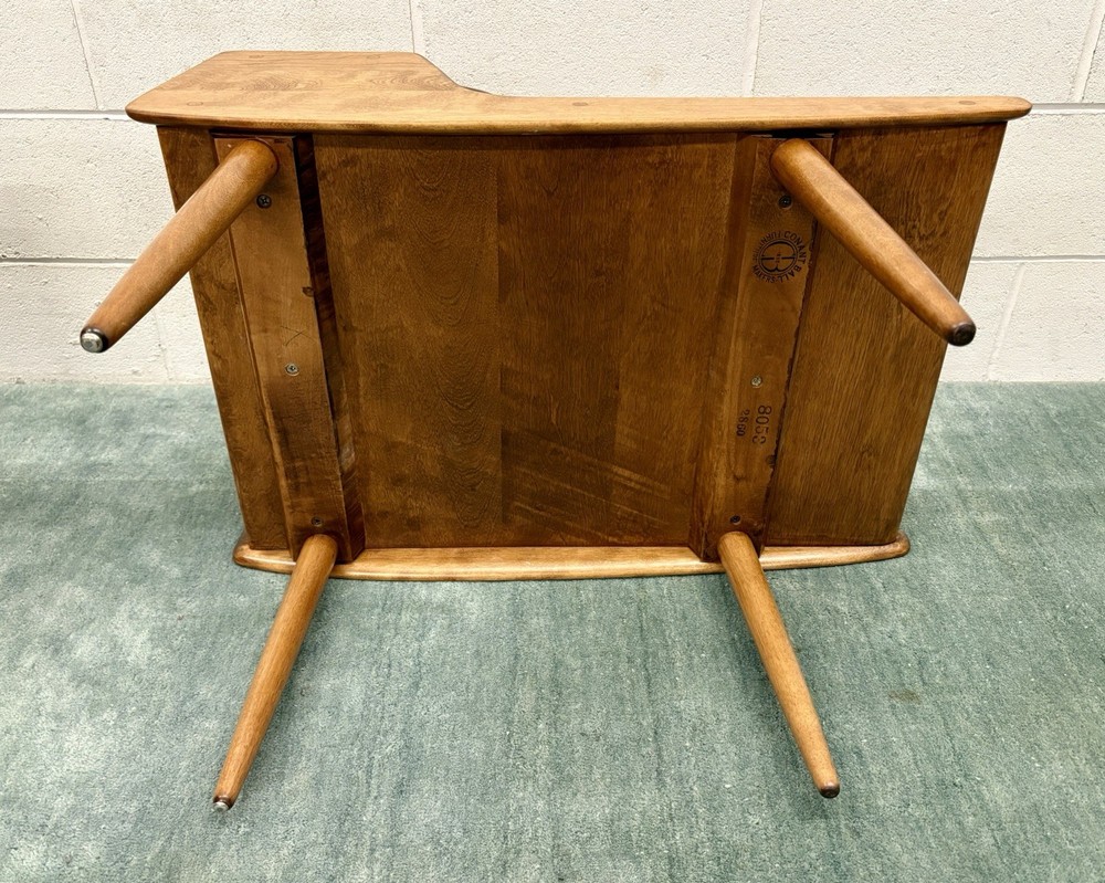 *PAIR* Russel Wright For Conant Ball Step Back Solid Birch MCM End Tables; Mint