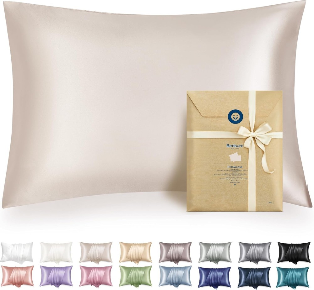 2 Pack Satin Pillowcase with Zipper