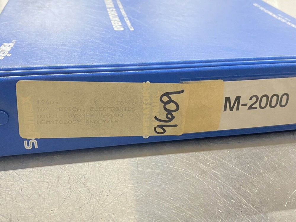 Toa Medical Electronics Susmex M-2000 - Users Guide / Instruction Manual