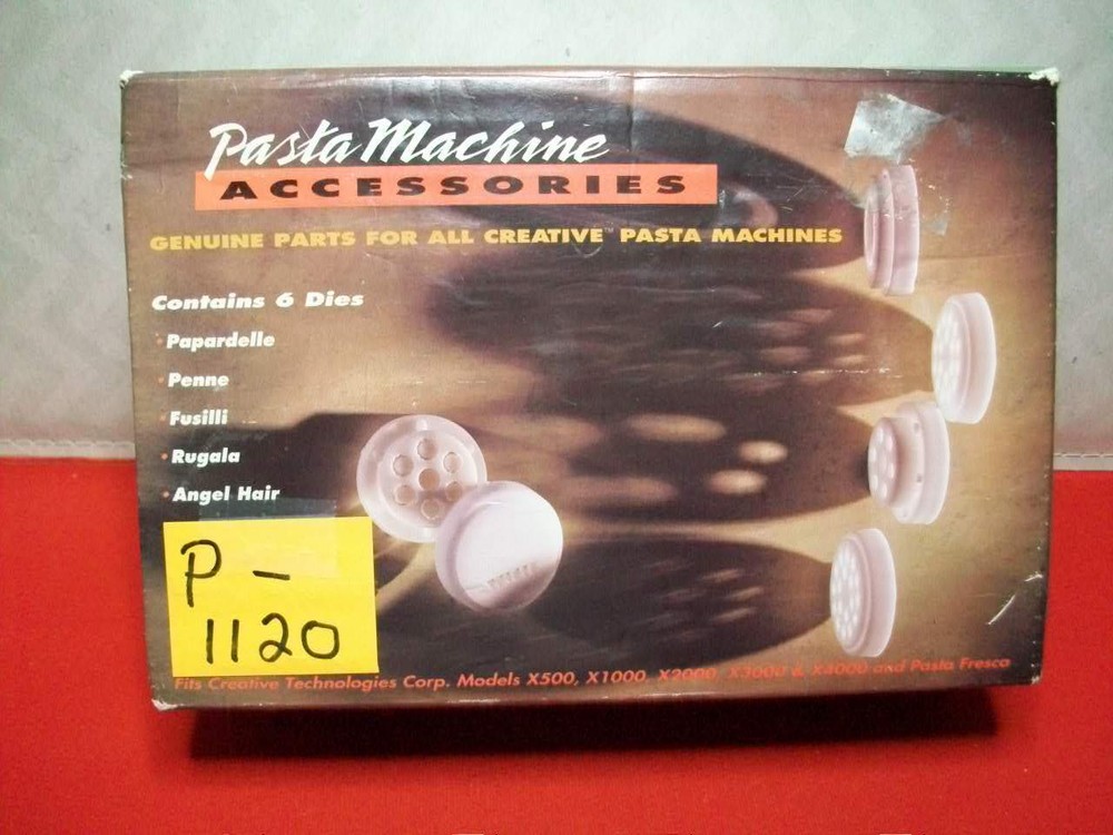 PREOWNED CREATIVE TECHNOLOGIES PASTA MACHINE ACCESSORIES KIT CONTAINS 6 DIES VGC